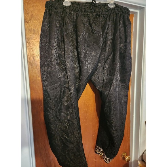 VTG Indian Pakistani African Bollywood Sherwani Caftan Kaftan dashki black gold - Picture 7 of 8